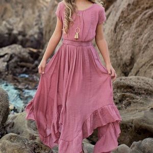 Joyfolie girls BRILEY DRESS IN DUSTY ROSE